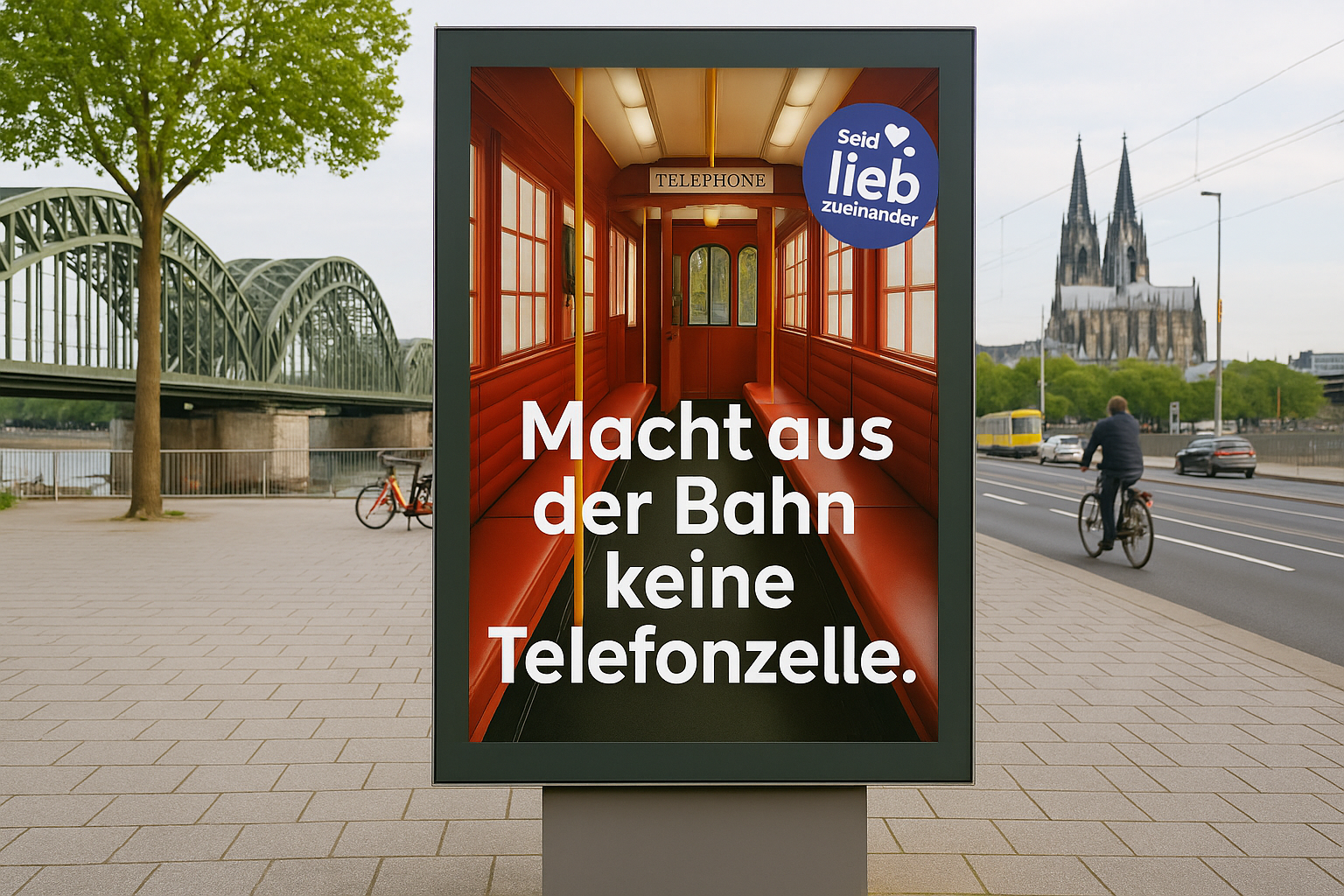 „Macht aus der Bahn keine Telefonzelle!“ – KVB startet neue Kampagne für mehr Rücksicht